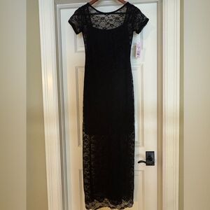 Wild Fable Black Lace Maxi Dress